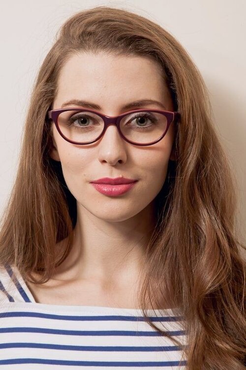Adeline Purple AcetateEyeglass Frames for Women from EyeBuyDirect