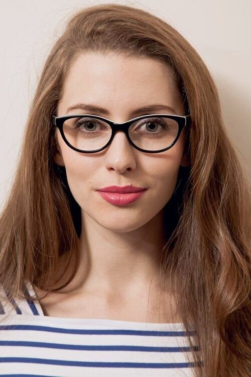 Adeline Black AcetateEyeglass Frames for Women from EyeBuyDirect