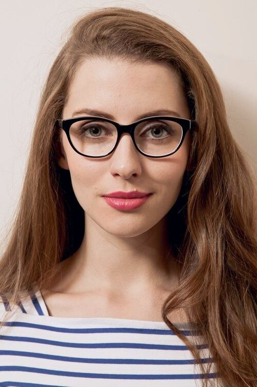 Adelyn Black AcetateEyeglass Frames for Women from EyeBuyDirect