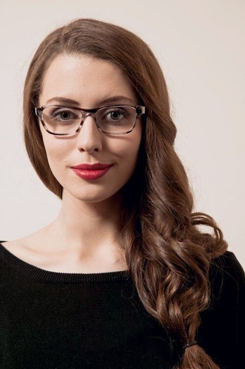 Flynn Brown & Clear AcetateEyeglass Frames for Women from EyeBuyDirect