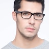 Kyle Noir AcétateMontures de lunettes de vue pour Hommes d'EyeBuyDirect