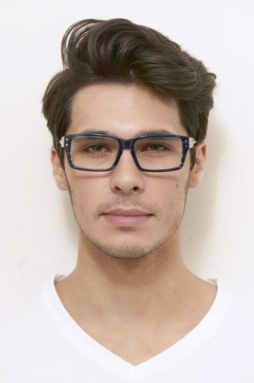 Ariel Bleu marine AcétateMontures de lunettes de vue pour Hommes d'EyeBuyDirect