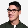 Anika Noir AcétateMontures de lunettes de vue pour Hommes d'EyeBuyDirect