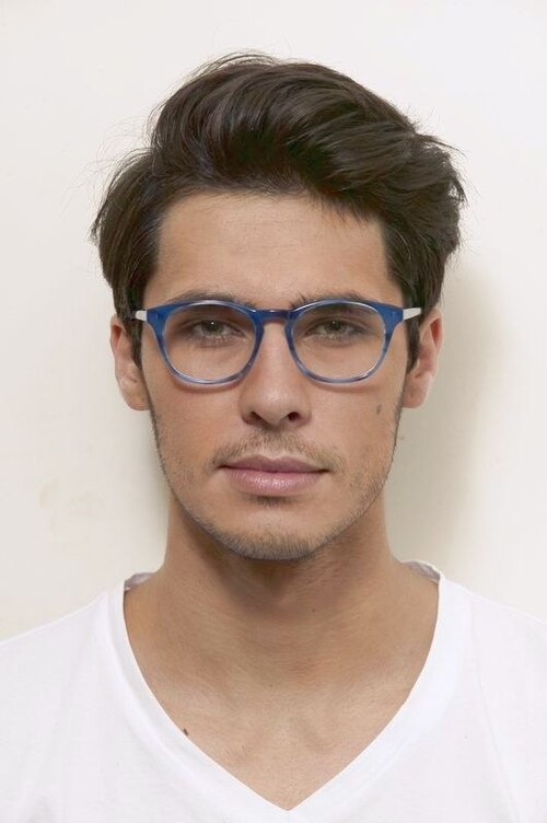 Fran Bleu AcétateMontures de lunettes de vue pour Hommes d'EyeBuyDirect
