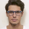 Fran Bleu AcétateMontures de lunettes de vue pour Hommes d'EyeBuyDirect