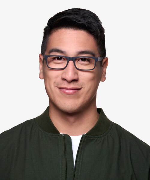 Cambridge Noir AcétateMontures de lunettes de vue pour Hommes d'EyeBuyDirect