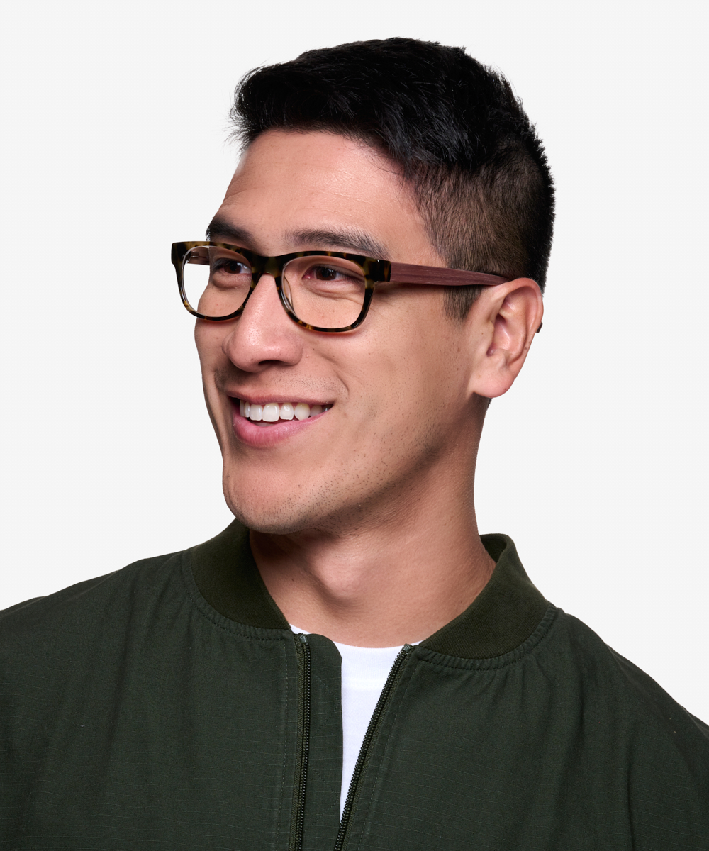 Willow Rectangle Brown & Tortoise Full Rim Eyeglasses | Eyebuydirect