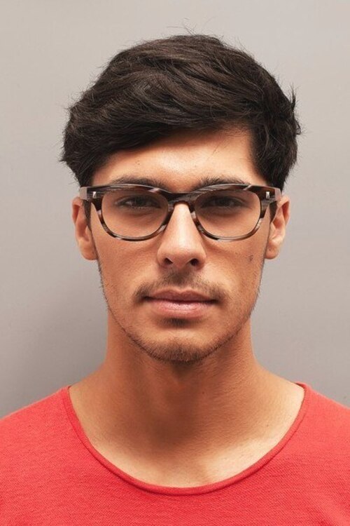 Sahara Myrtle Brown & Strip Wood-textureEyeglass Frames for Men from EyeBuyDirect