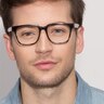 Belmont Café Wood-textureMontures de lunettes de vue pour Hommes d'EyeBuyDirect
