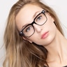 Oxford Black Wood-textureEyeglass Frames for Women from EyeBuyDirect