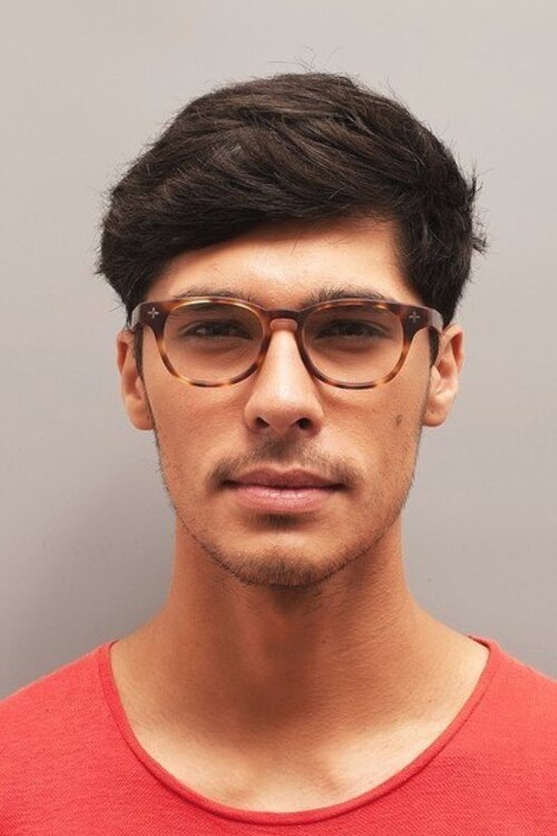 Hopper Brown & Tortoise Wood-textureMontures de lunettes de vue pour Hommes d'EyeBuyDirect