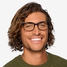 Claudia Noir AcétateMontures de lunettes de vue pour Hommes d'EyeBuyDirect