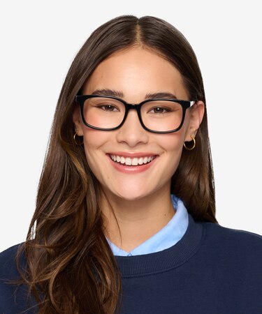 Black Claudia -  Classic Acetate Eyeglasses