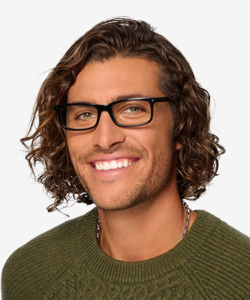 Mandi Black AcetateEyeglass Frames for Men from EyeBuyDirect