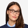 Mandi Noir AcétateMontures de lunettes de vue pour Femmes d'EyeBuyDirect