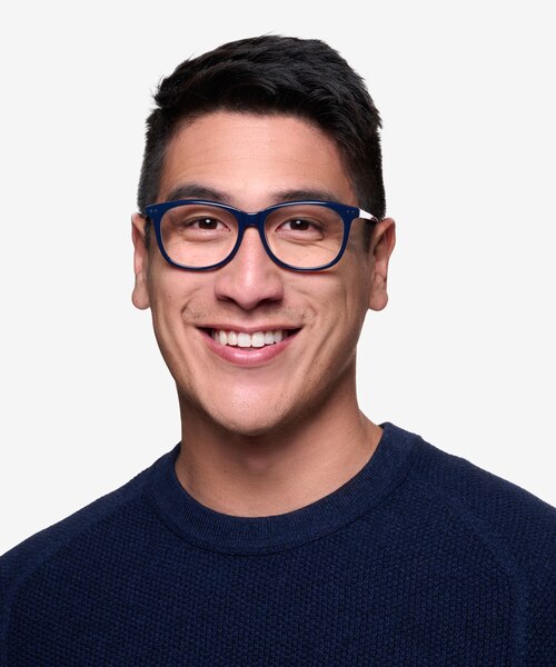 Brittany Navy AcetateEyeglass Frames for Men from EyeBuyDirect