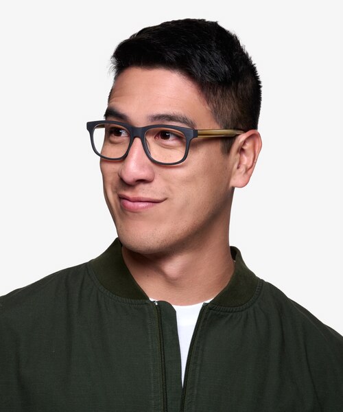 White Pine Black AcetateEyeglass Frames for Men from EyeBuyDirect