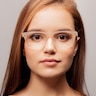 Indian Creek Brown & Clear AcetateEyeglass Frames for Women from EyeBuyDirect