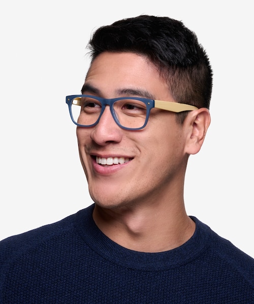 Indian Creek Blue AcetateEyeglass Frames for Men from EyeBuyDirect