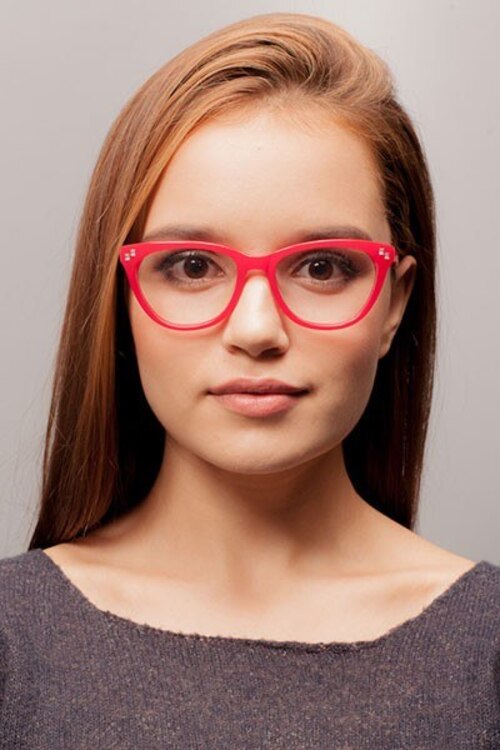 Anaya Red AcetateEyeglass Frames for Women from EyeBuyDirect