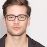 Mesquite Black & Yellow AcétateMontures de lunettes de vue pour Hommes d'EyeBuyDirect