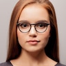 Columbia Matte Black AcétateMontures de lunettes de vue pour Femmes d'EyeBuyDirect