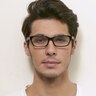 Stevie Black & White AcétateMontures de lunettes de vue pour Hommes d'EyeBuyDirect
