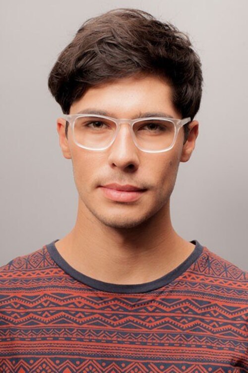 Rhode Island Matte Clear AcetateEyeglass Frames for Men from EyeBuyDirect