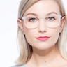 Rhode Island Matte Clear AcetateEyeglass Frames for Women from EyeBuyDirect