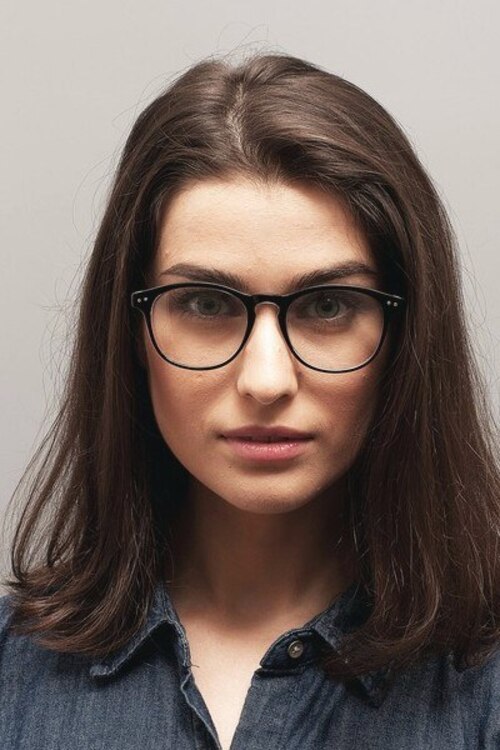 Sal Black PlasticEyeglass Frames for Women from EyeBuyDirect