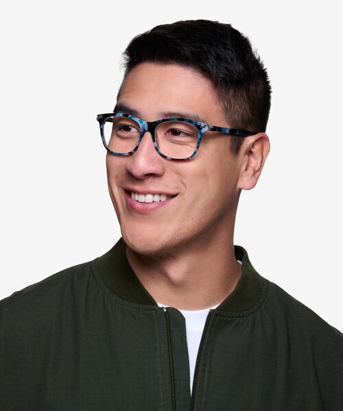 Almost Famous Nebular Blue AcétateMontures de lunettes de vue pour Hommes d'EyeBuyDirect