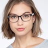 Robbie Black & White PlasticEyeglass Frames for Women from EyeBuyDirect