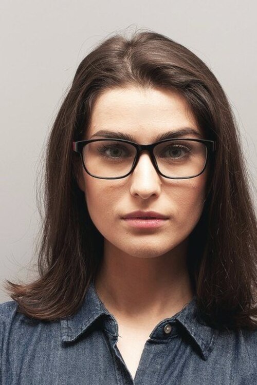 Robbie Black & Red PlasticEyeglass Frames for Women from EyeBuyDirect