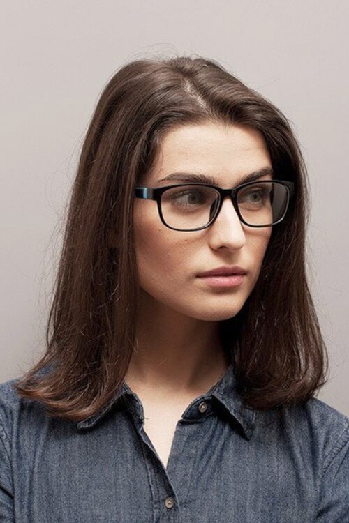 Robbie Black & Blue PlasticEyeglass Frames for Women from EyeBuyDirect
