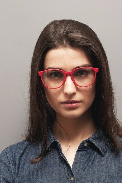 Alessandra Red PlasticEyeglass Frames for Women from EyeBuyDirect