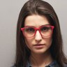 Alessandra Red PlasticEyeglass Frames for Women from EyeBuyDirect