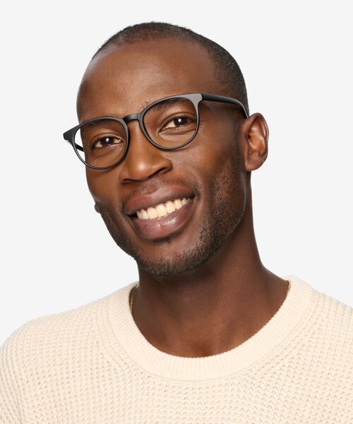 Chilling Black PlasticEyeglass Frames for Men from EyeBuyDirect