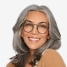 Chillax Matte Black & Gunmetal MetalEyeglass Frames for Women from EyeBuyDirect