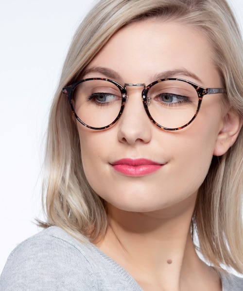 Chillax Red & Floral MetalEyeglass Frames for Women from EyeBuyDirect