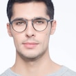 Chillax Matte Black & Silver MetalEyeglass Frames for Men from EyeBuyDirect