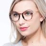 Muse Blue Floral Plastic-metalEyeglass Frames for Women from EyeBuyDirect