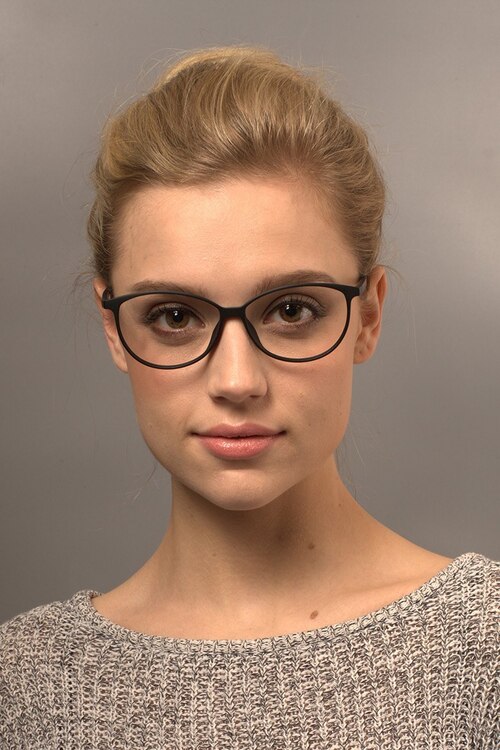 Adore Matte Black AcetateEyeglass Frames for Women from EyeBuyDirect