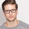 Madison Matte Black AcetateEyeglass Frames for Men from EyeBuyDirect