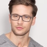 Madison Matte Gray AcétateMontures de lunettes de vue pour Hommes d'EyeBuyDirect