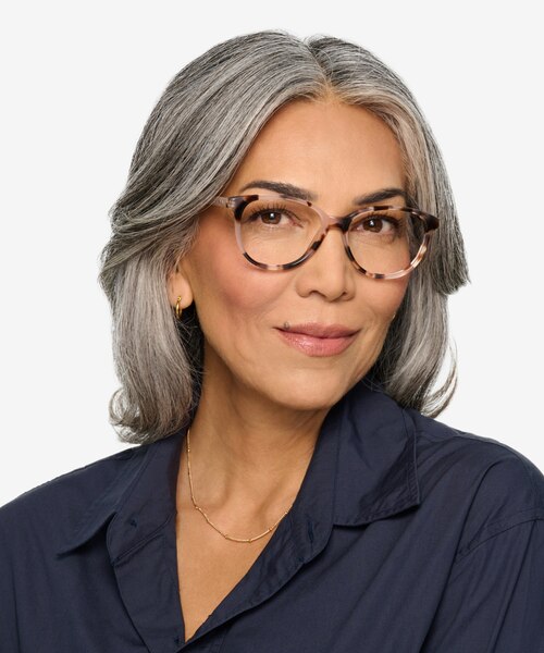 Hepburn Ivory & Tortoise AcétateMontures de lunettes de vue pour Femmes d'EyeBuyDirect
