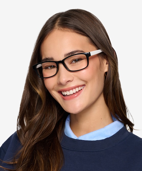 Danny Black & White PlasticEyeglass Frames for Women from EyeBuyDirect