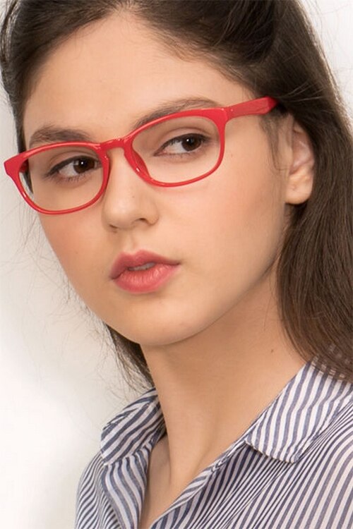 Drums Red PlasticEyeglass Frames for Women from EyeBuyDirect