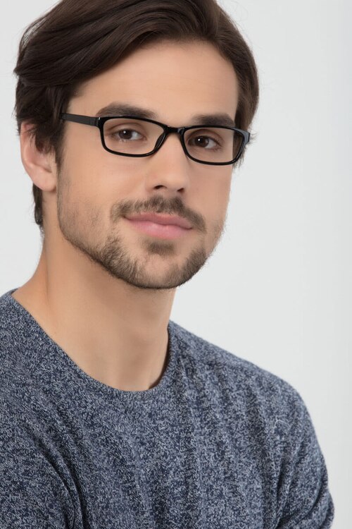 Versus Black PlasticEyeglass Frames for Men from EyeBuyDirect
