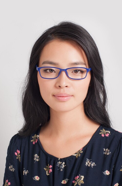 Versus Navy PlasticEyeglass Frames for Women from EyeBuyDirect