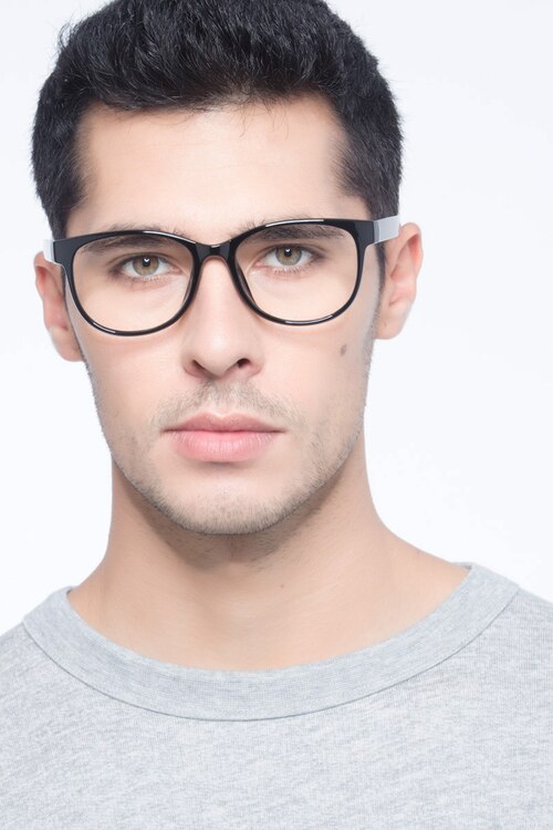 Warren Black PlasticEyeglass Frames for Men from EyeBuyDirect